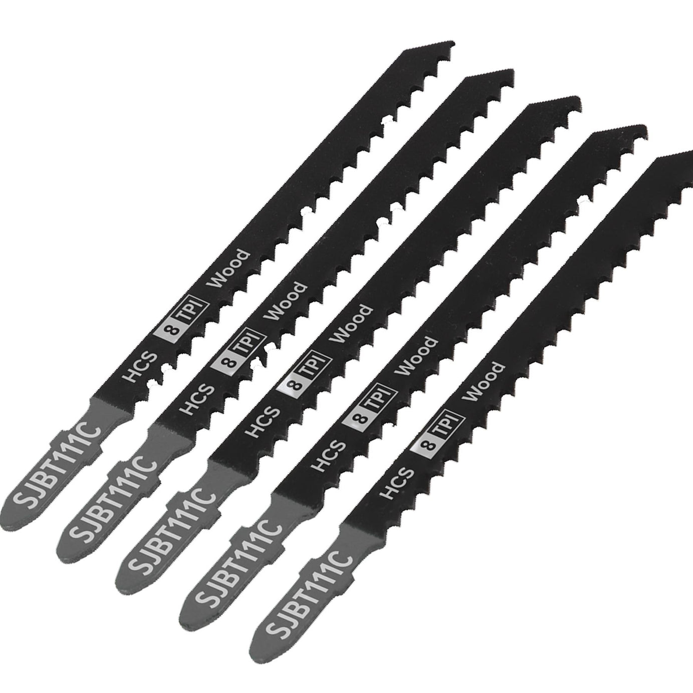 Sealey Jigsaw Blade General Wood 100mm 8tpi - Pack of 5