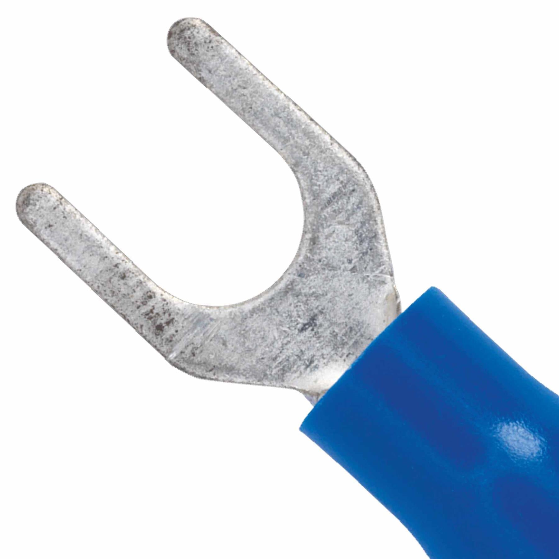Easy-Entry Fork Terminal 5.3mm (2BA) Blue Pack of 100. Sealey