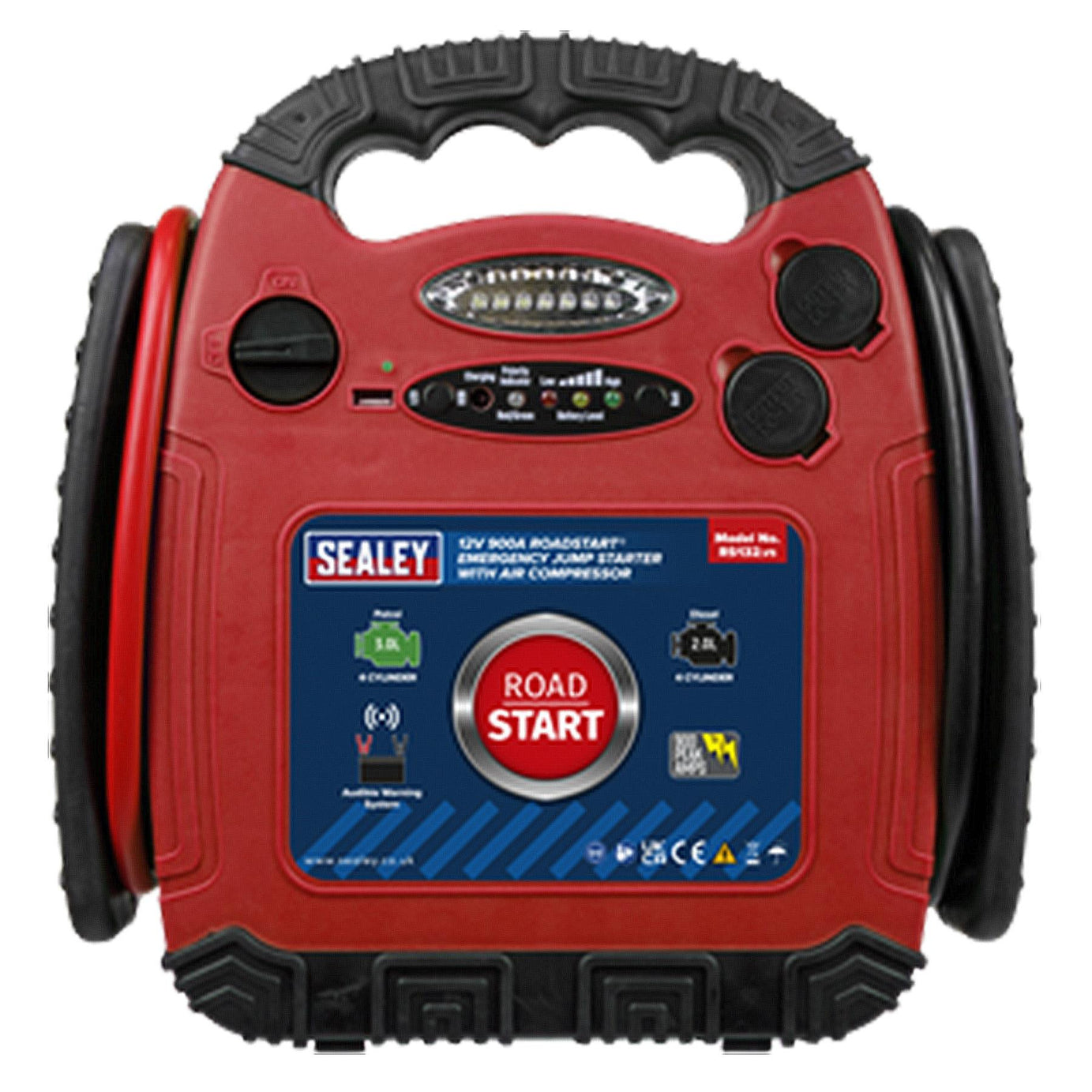 Sealey RoadStart Emergency Jump Starter with Compressor 12V 900A