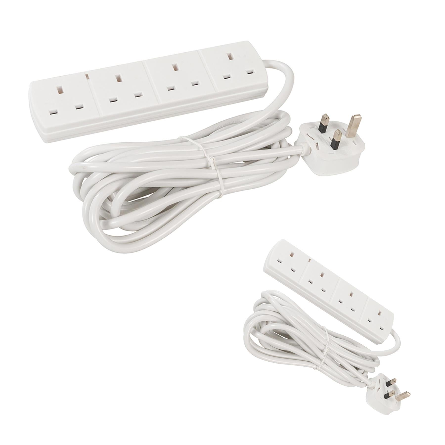 High quality Plug & Sockets Extension Lead with Neon Indicator 240V 4Gang 5m