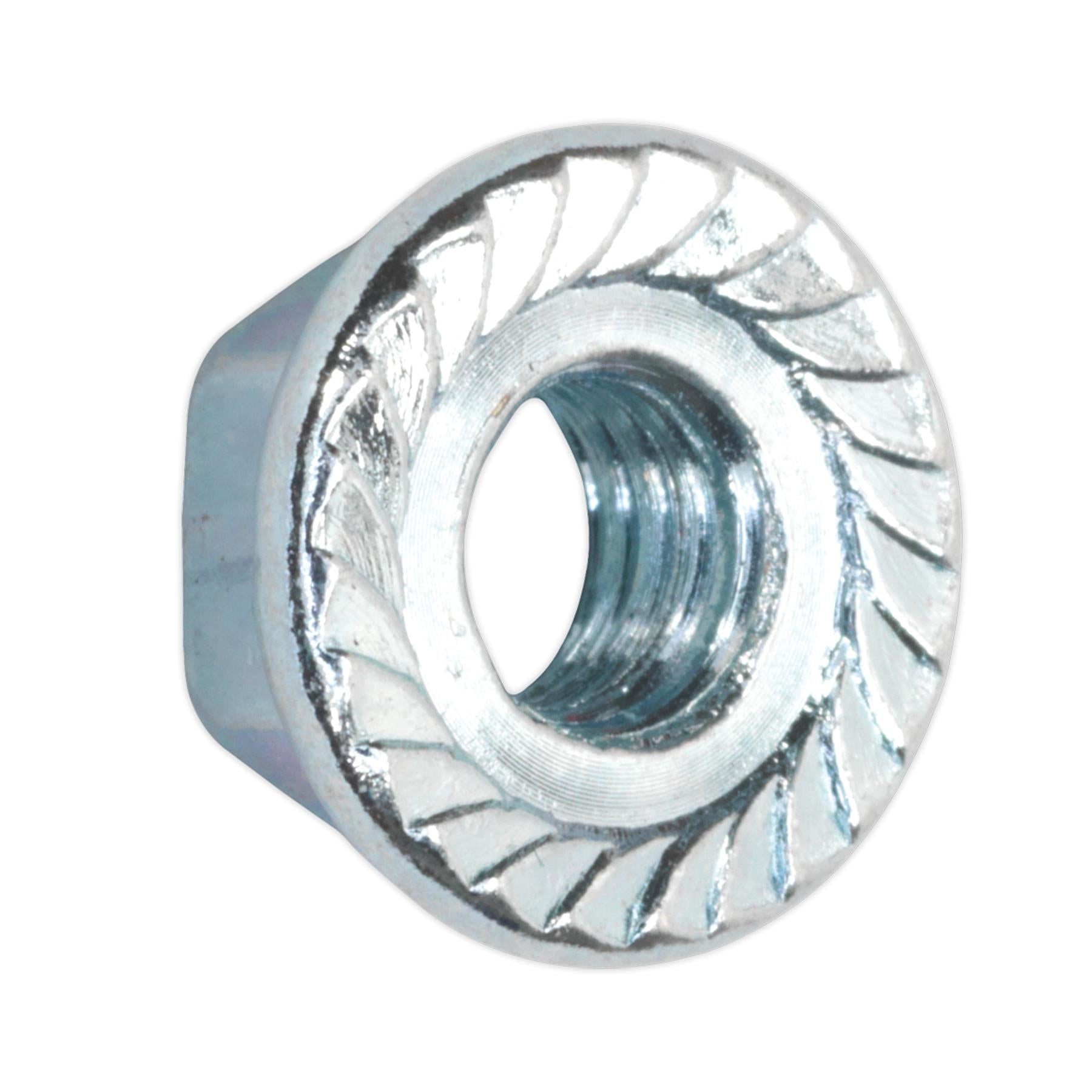 Sealey Flange Nut Serrated M6 Zinc Pack of 100
