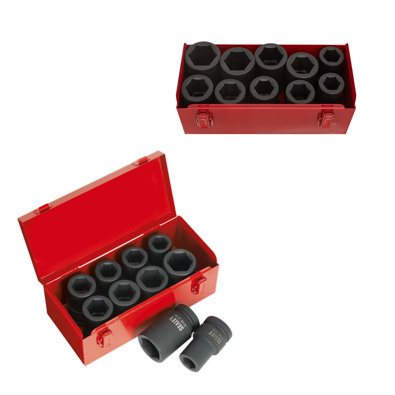 Sealey Impact Socket Set 10pc Deep 1"Sq Drive Metric/Imperial