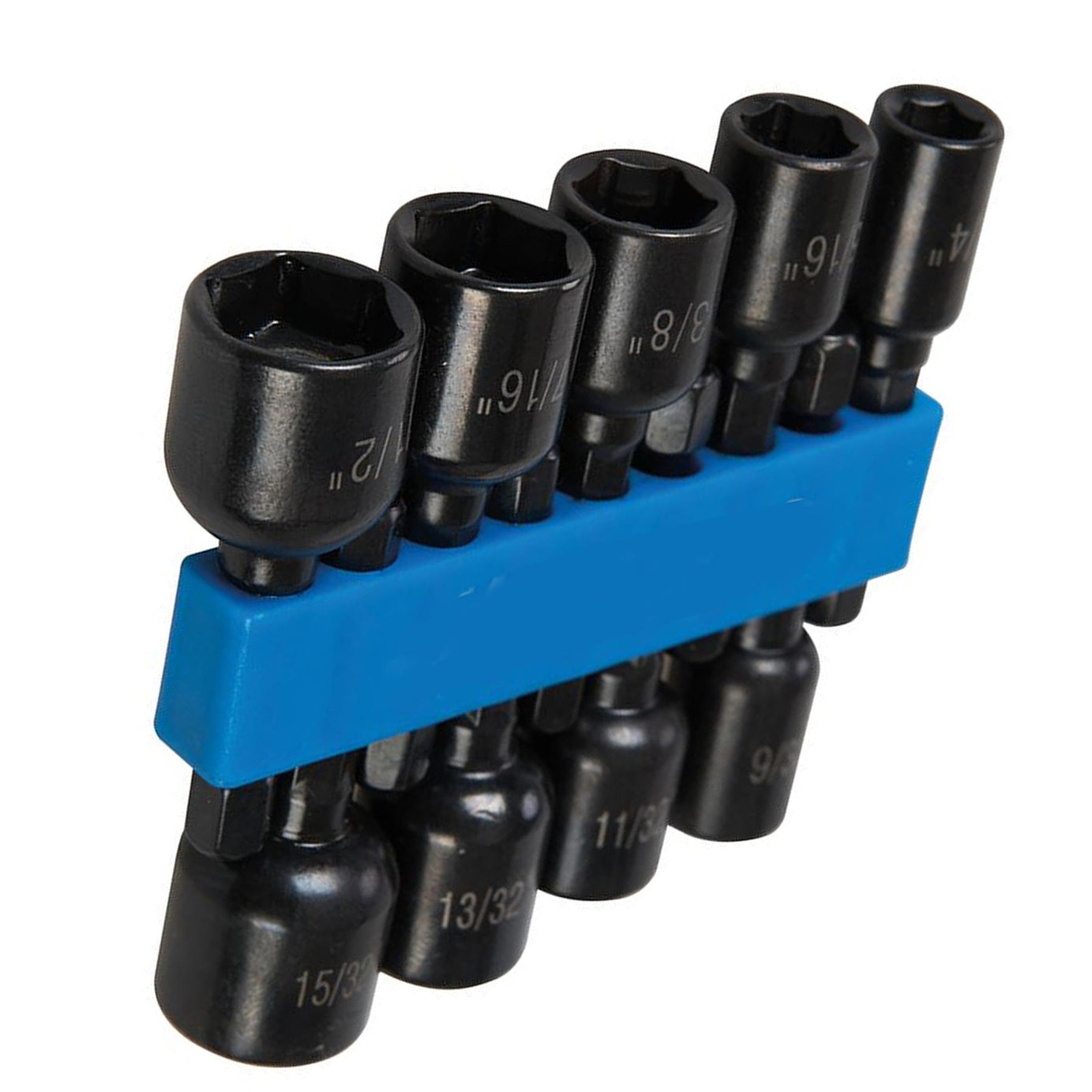 9Pc Hex Magnetic Nut Driver Set 1/4"-1/2" Imperial CR-V Power Drill Bits Drive Socket