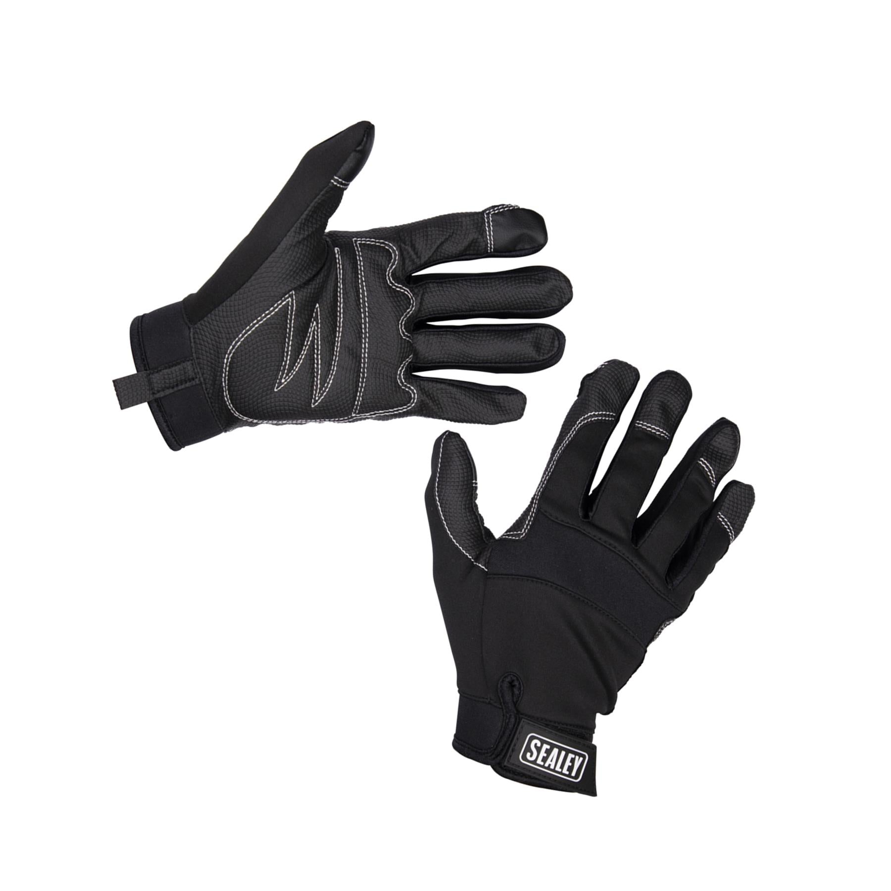 Sealey Mechanic's Gloves Light Palm Tactouch - X-Large