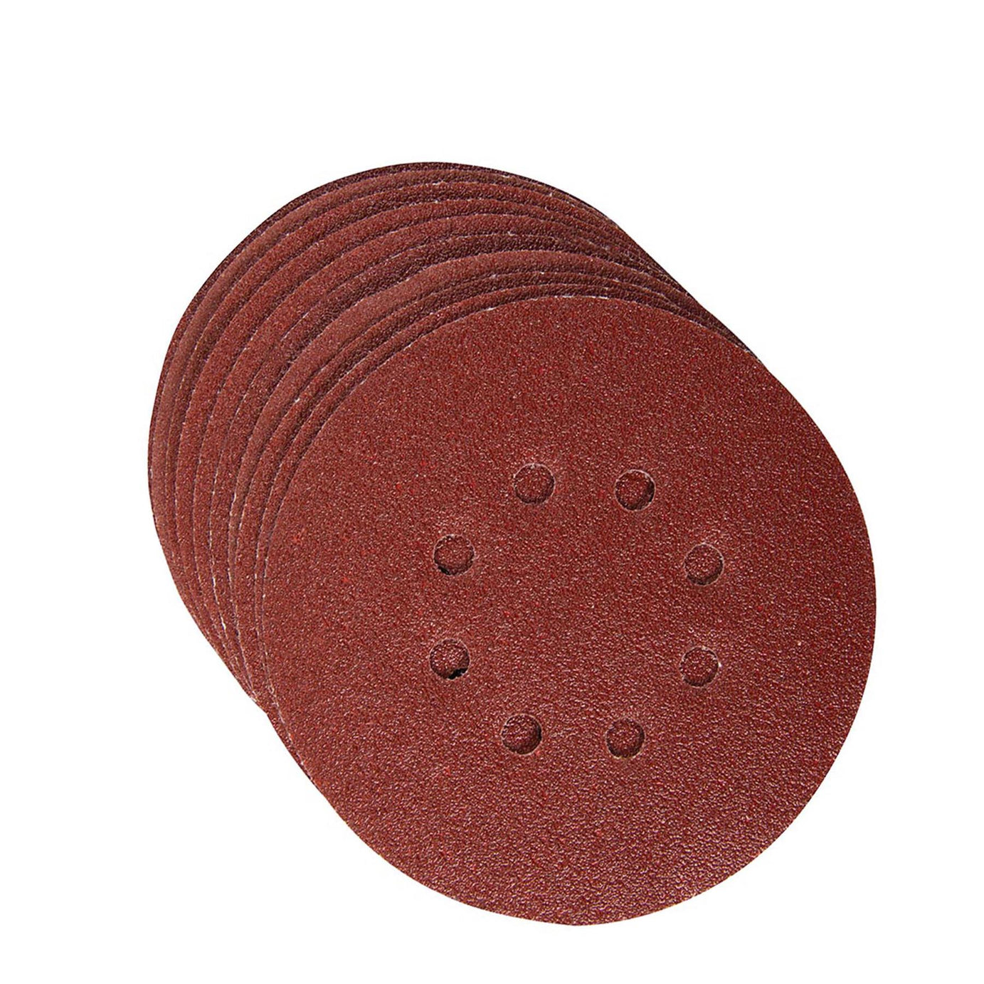 Punched Sanding Discs 125mm 10Pk Grit 120 Hook & Loop Aluminium Oxide New