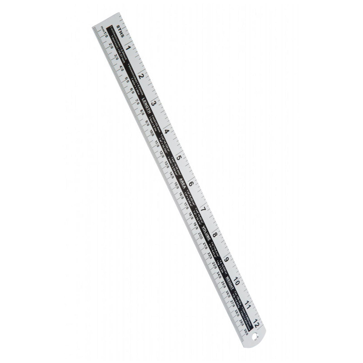 BlueSpot Aluminium Ruler Measure 12" Anodised Aluminium Light & Won't Rust