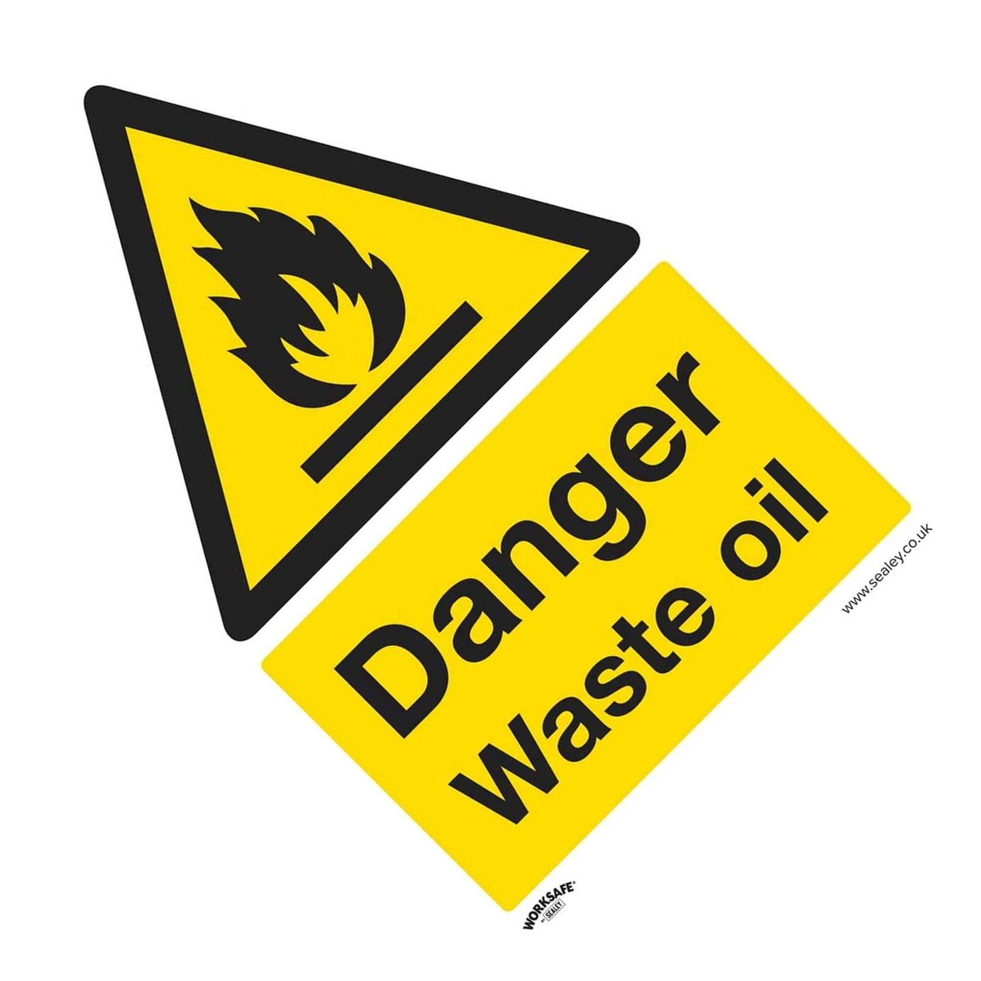 Warning Safety Sign - Danger Waste Oil - Rigid Plastic