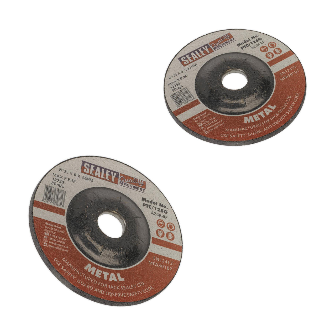 Sealey Grinding Disc 125 x 6mm 22mm Bore