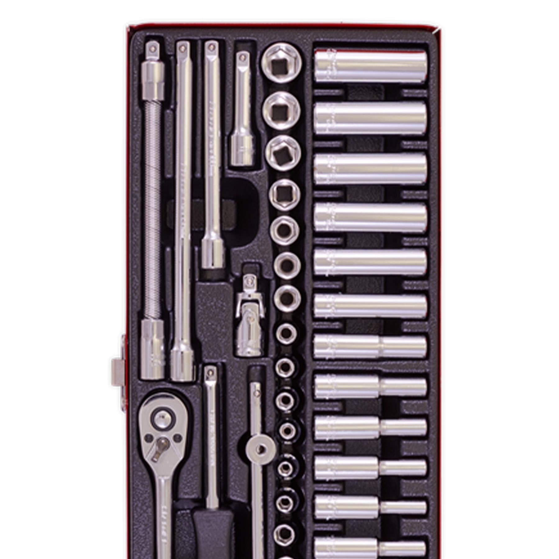 Sealey Socket Set 41pc 1/4"Sq Drive 6pt WallDrive� - Metric/Imperia