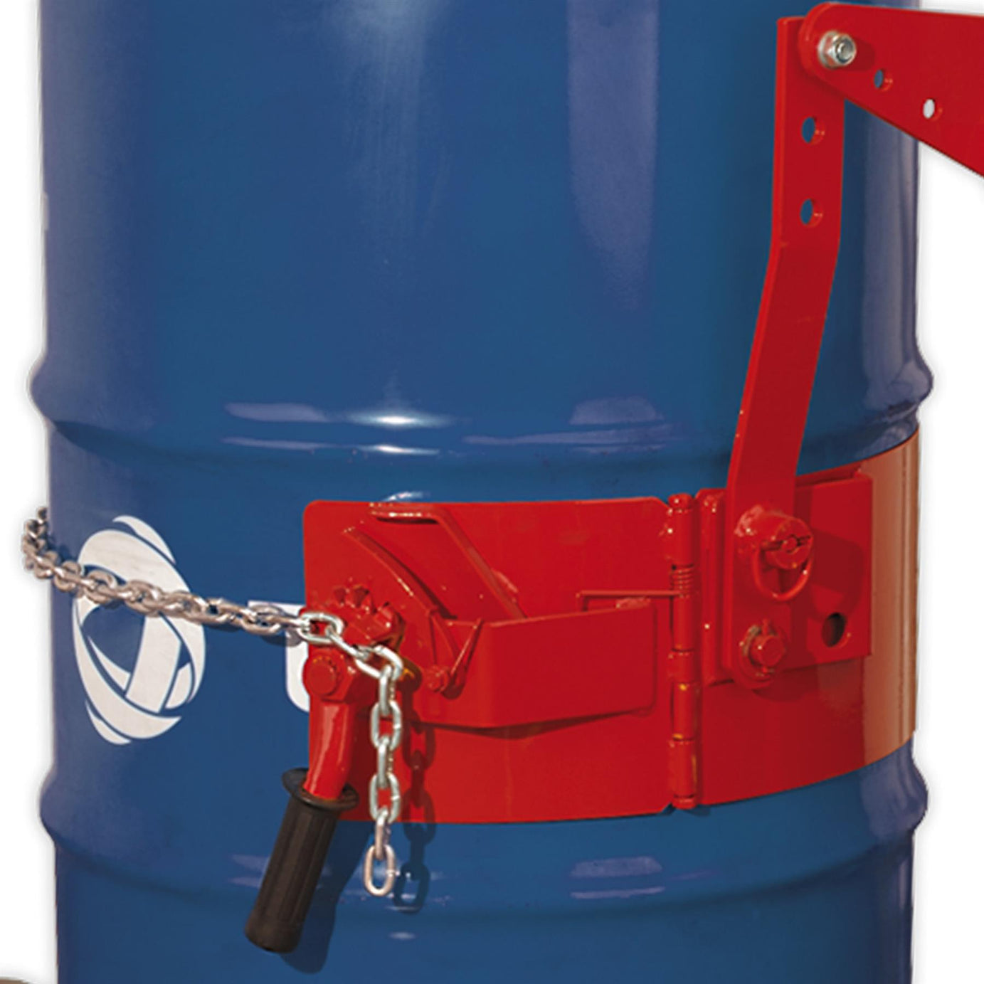 Sealey Mobile Drum Handler 205L  Lever handle raises drum