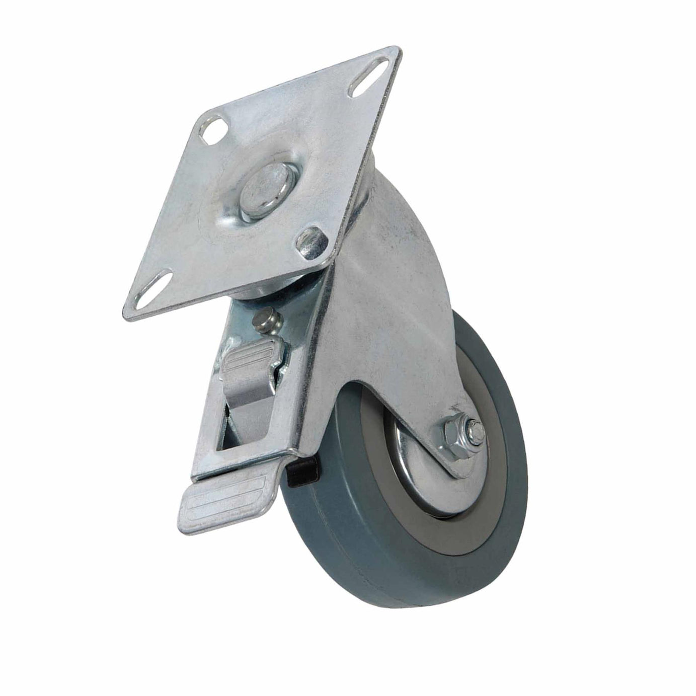 10 x Heavy Duty 100mm Rubber Swivel Castor Wheels Trolley Furniture Caster