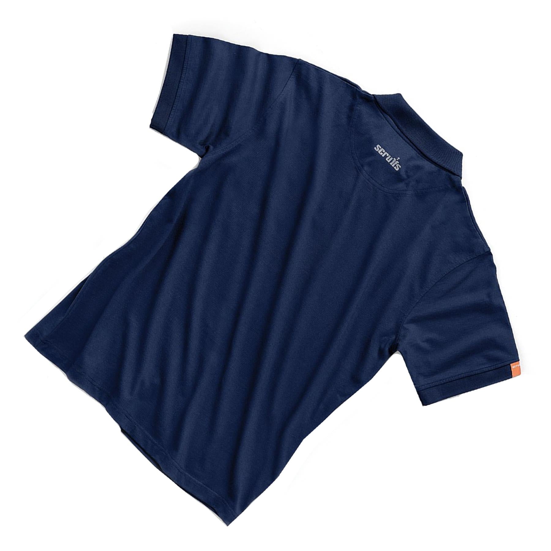 Scruffs Eco Polo Top Work Shirt Navy M | Short Sleeve Workwear