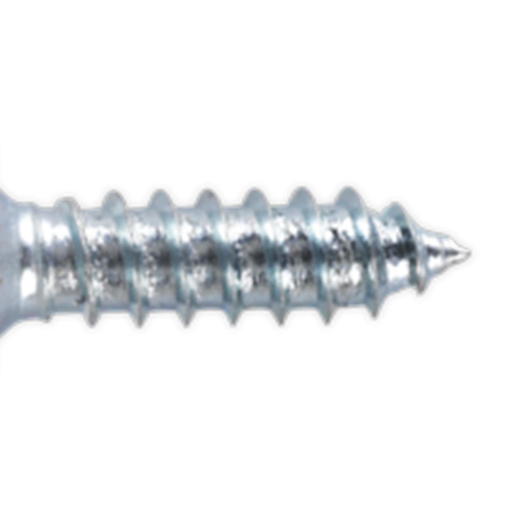 Sealey Numberplate Screw Plastic Head 4.8 x 18mm White Pack of 50