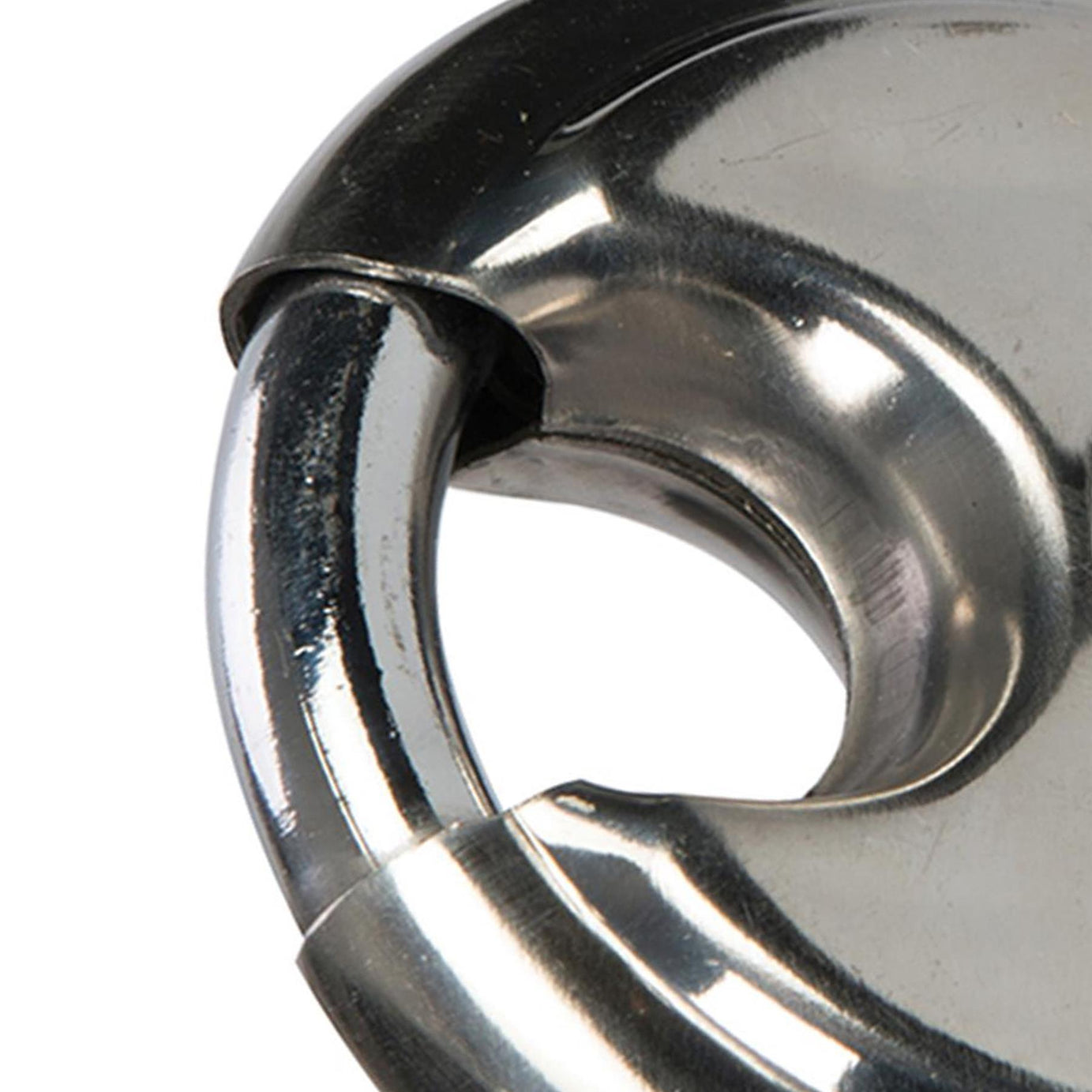 Stainless Steel Security Disc Padlock 90mm 3 Keys Hardened Steel Shackle