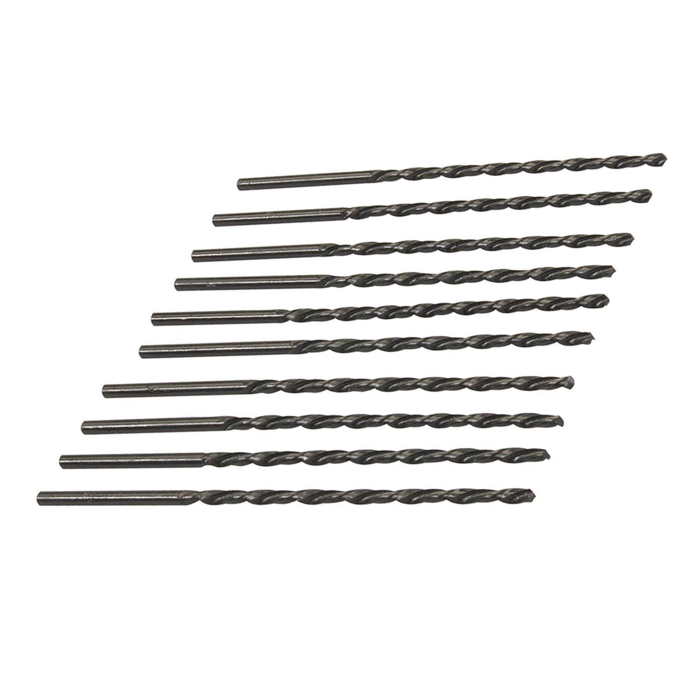 HSS-R Long Series Drill Bit Set 10pc 3.0 x 100mm Metal Steel Wood Plastic