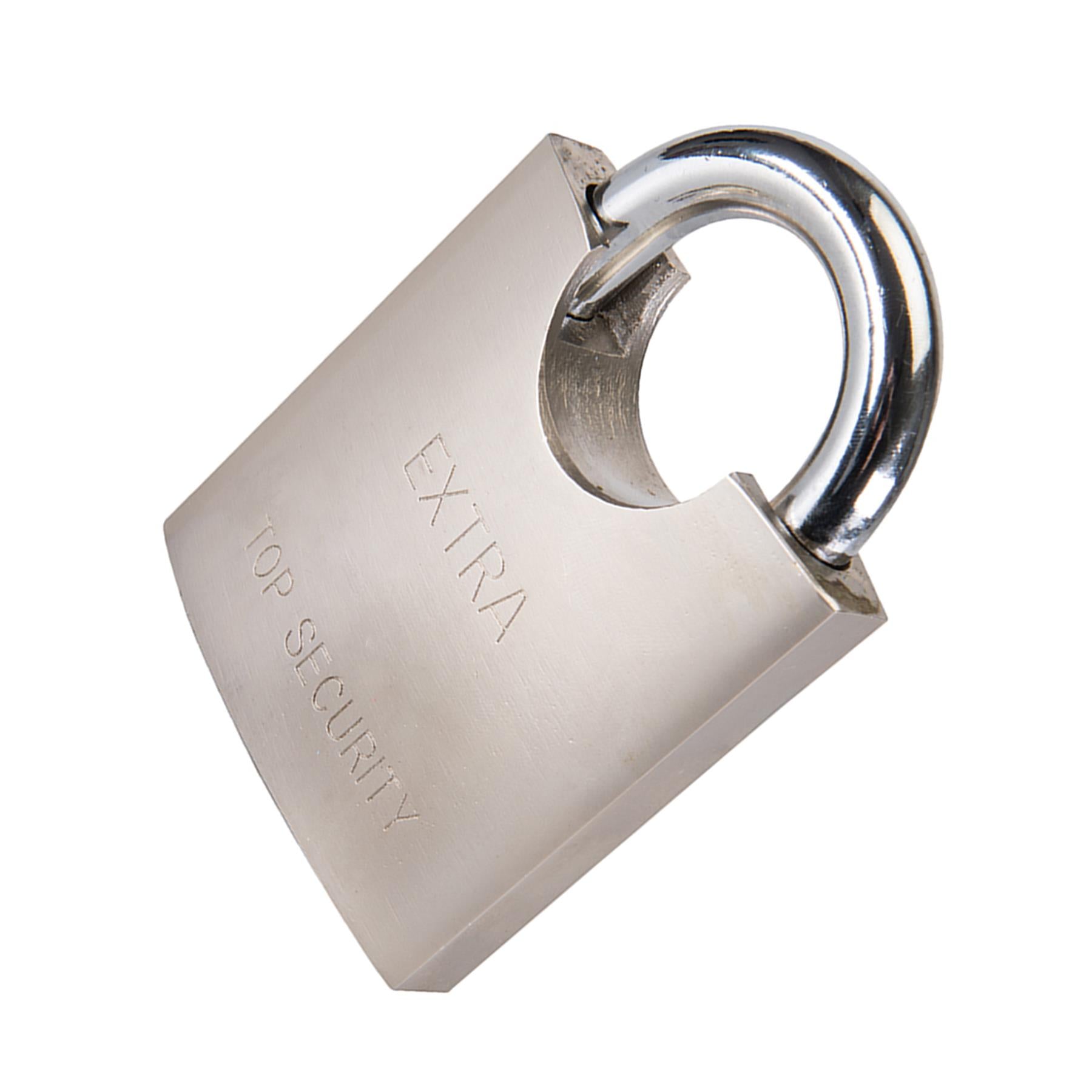 Shrouded Padlock 70mm Security Safety Burglar Chrome-Plated Steel Body & Shackle