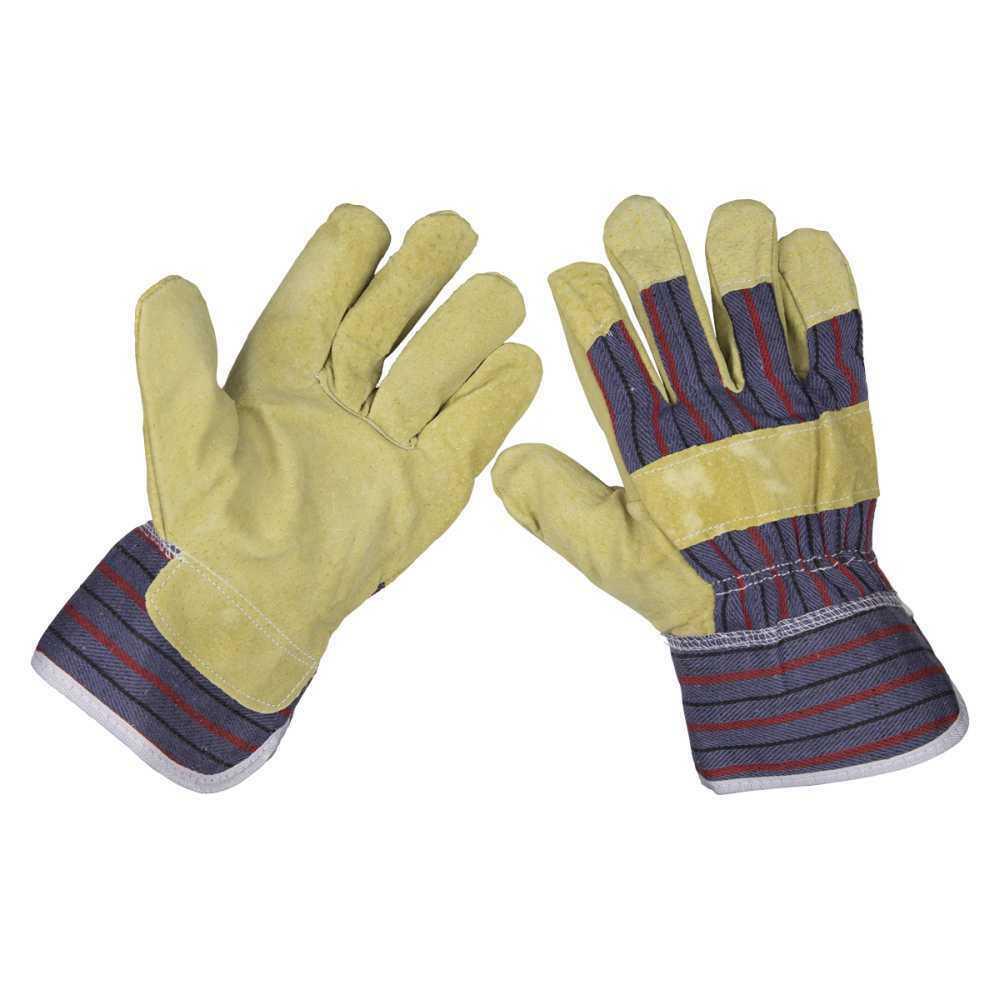 Sealey Rigger's Gloves Pair For Hands Protection