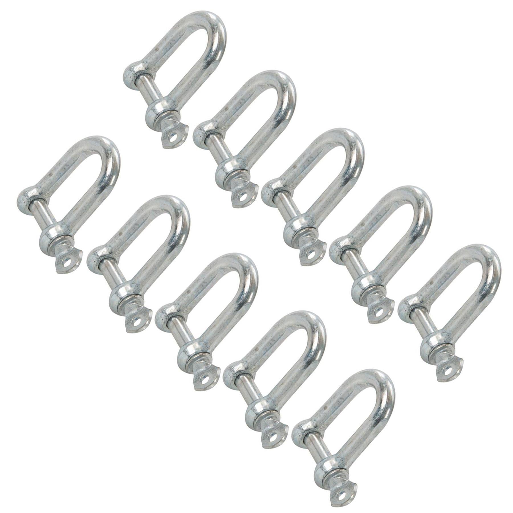 10pc Galvanised Commercial D-Shackle - M10 Zinc Plated Corrosion Resistant