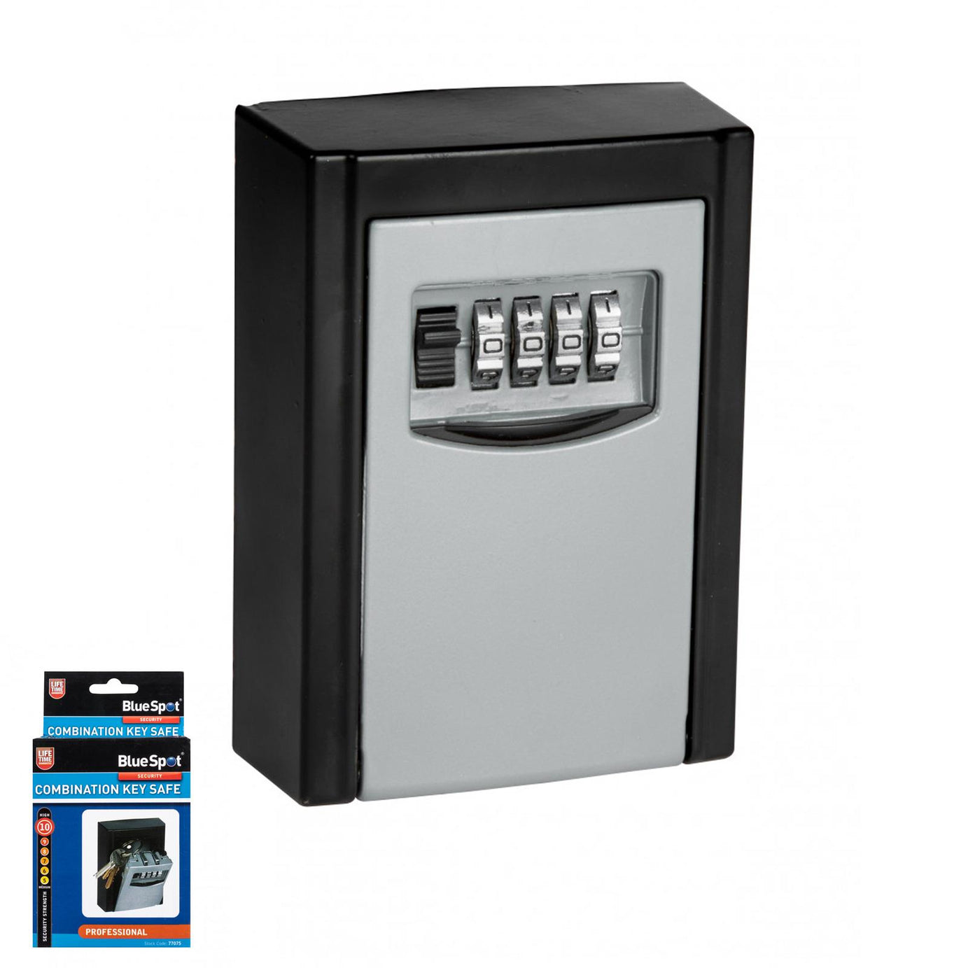 BlueSpot Combination Key Safe Drill Holes For Wall Mounted New SS Lock