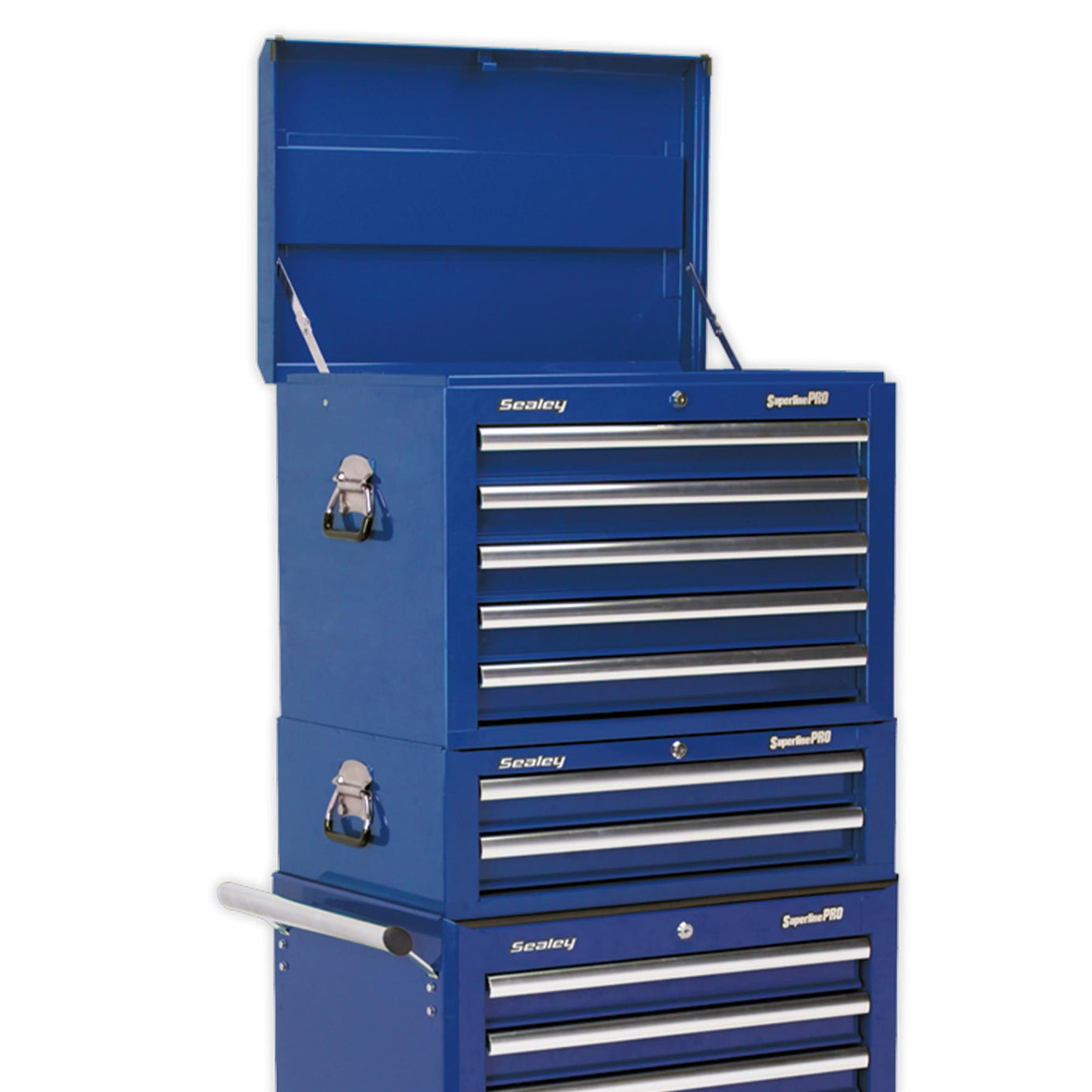 Sealey Topchest, Mid-Box & Rollcab Combination 14 Drawer - Blue
