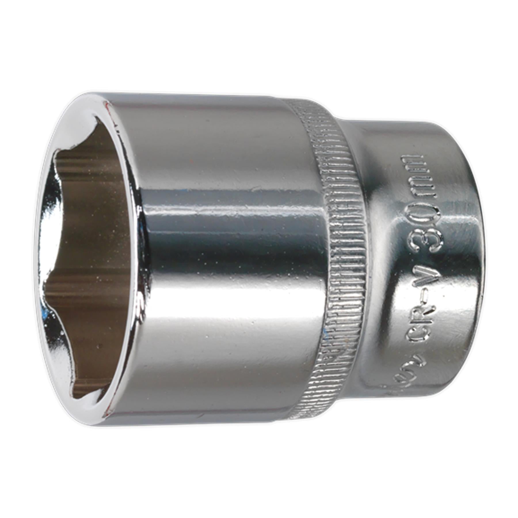 Sealey WallDrive Socket 30mm 1/2"Sq Drive Fully Polished