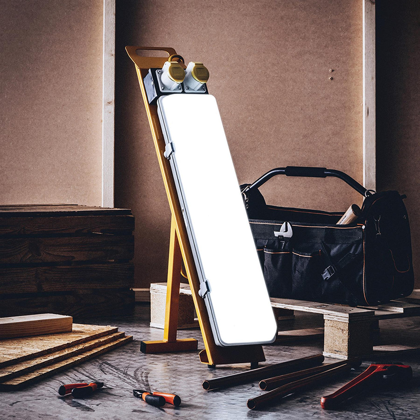 Defender LED Floor Light + Twin Power Take-Off 2ft 110V