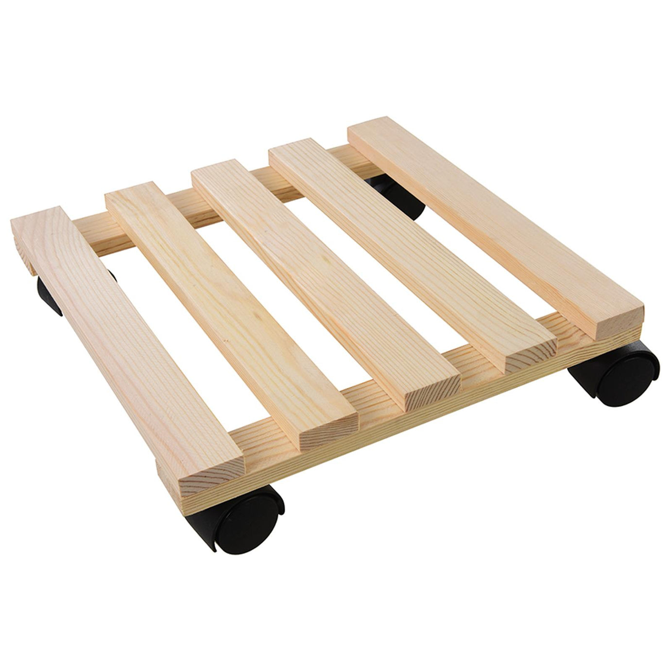 Square Pot Trolley With 4 Castors & Solid Beech Wood For Easy Transport 60Kg