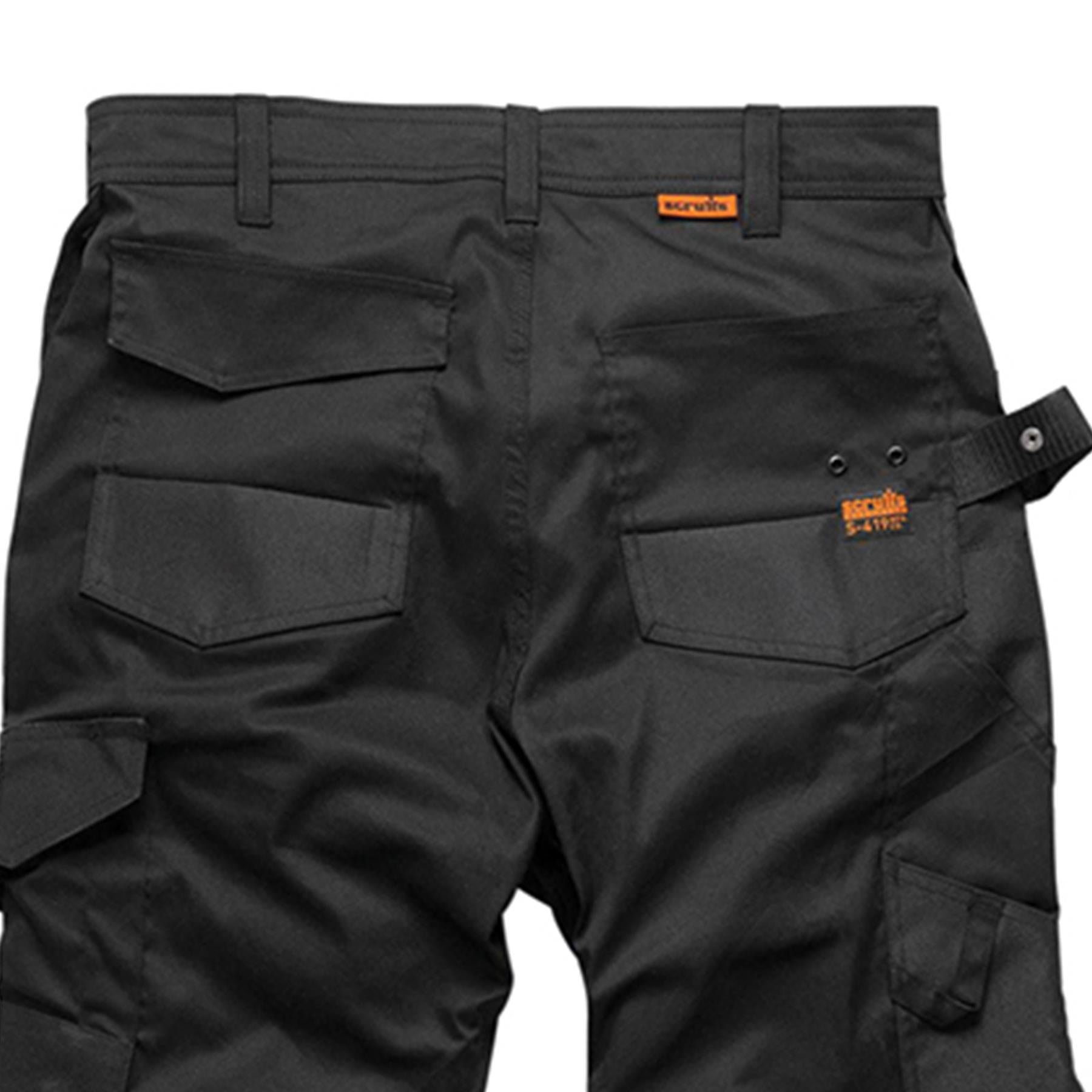 Scruffs Trade Flex Slim Fit Work Trousers Black 36 Regular Men's Stretchable Flexible New
