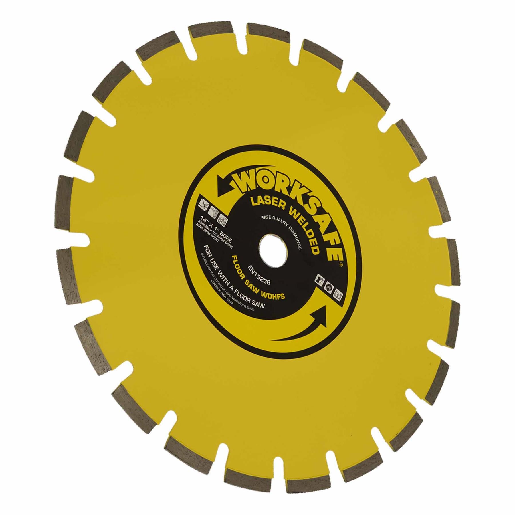 Sealey Floor Saw Blade (Hard) Ø350 x 25mm Cutting Discs