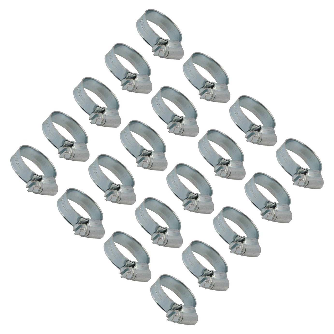 20 x Hose Clips Genuine Worm Drive Fuel Hose Clamps Clips 18 - 25mm