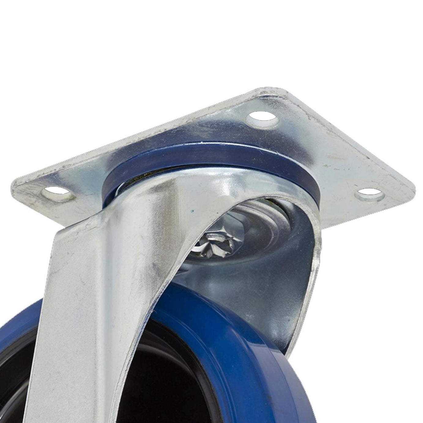 Sealey Heavy-Duty Blue Elastic Rubber Swivel Castor Wheel 100mm