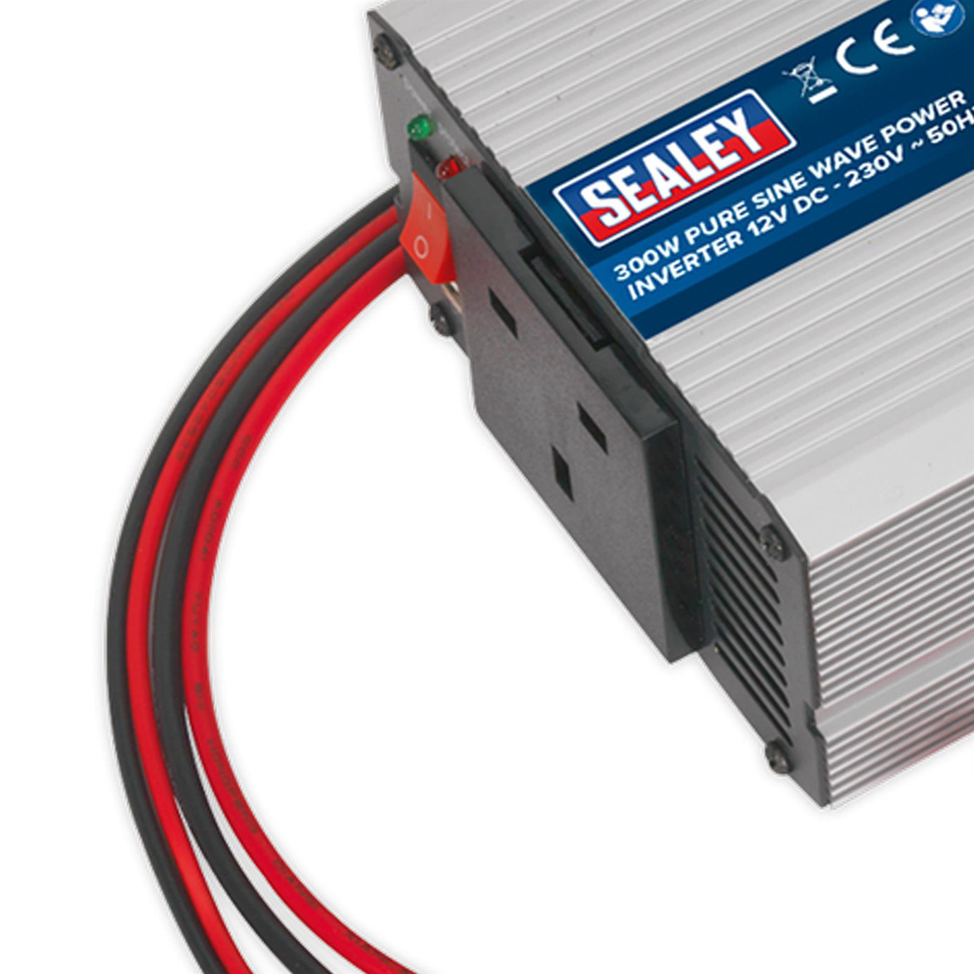 Sealey Power Inverter Pure Sine Wave 300W 12V DC - 230V 50Hz