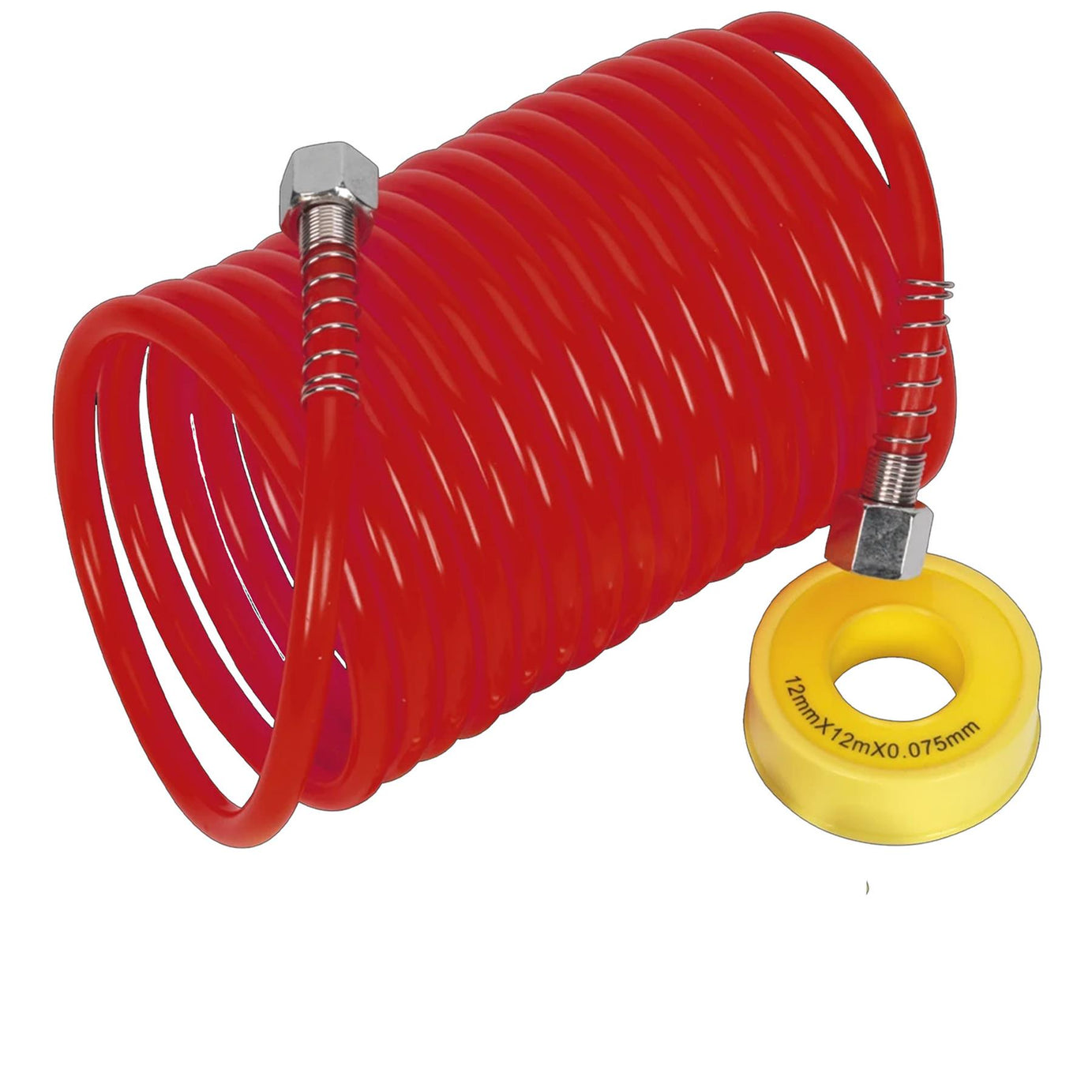 Sealey Air Hose Kit 5m x 5mm PU Coiled with Connectors
