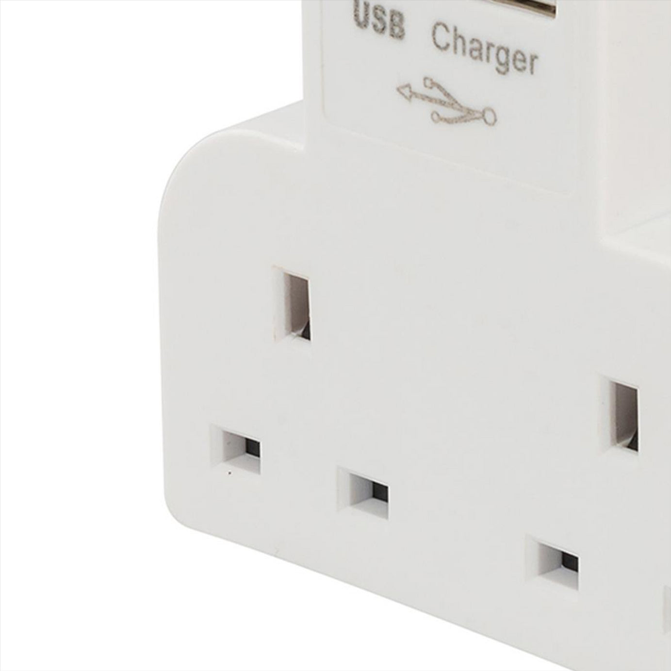 Double Socket With Twin USB 2100mAh Combined Phone & Tablets Charger