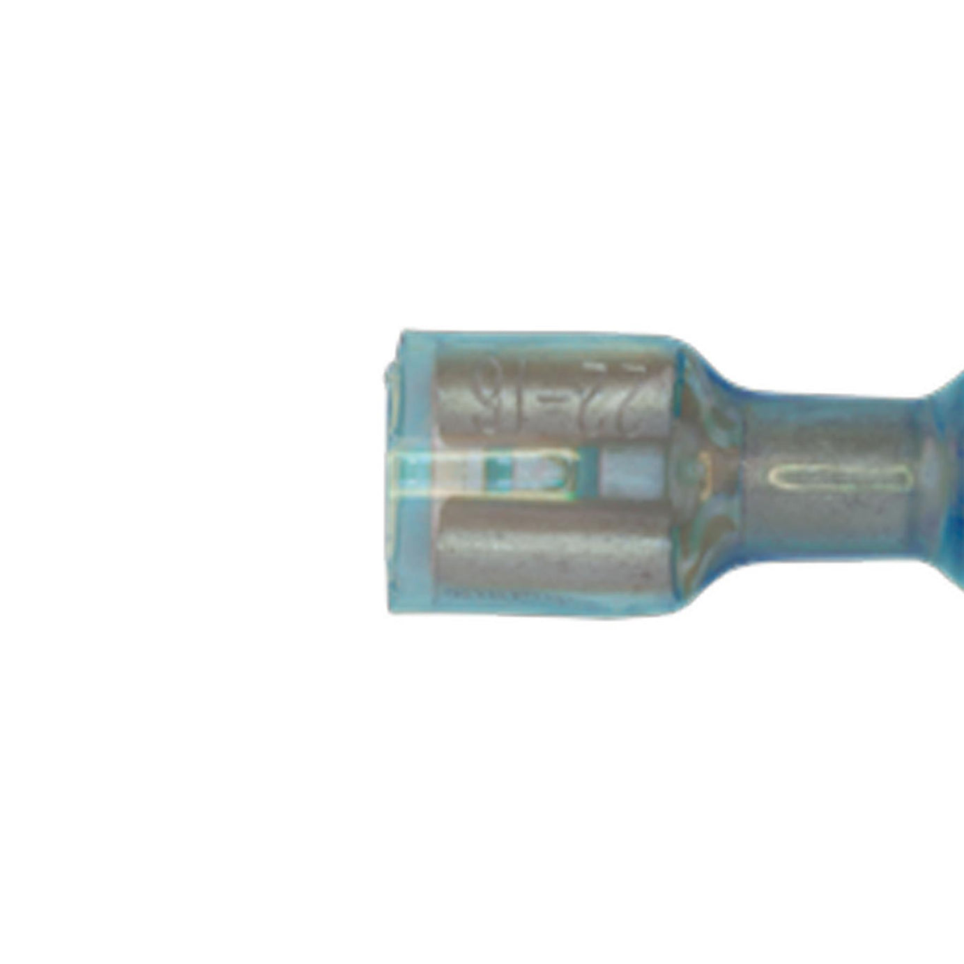 Heat Shrink Push-On Terminal 6.4mm Female Blue Pack of 25. Sealey