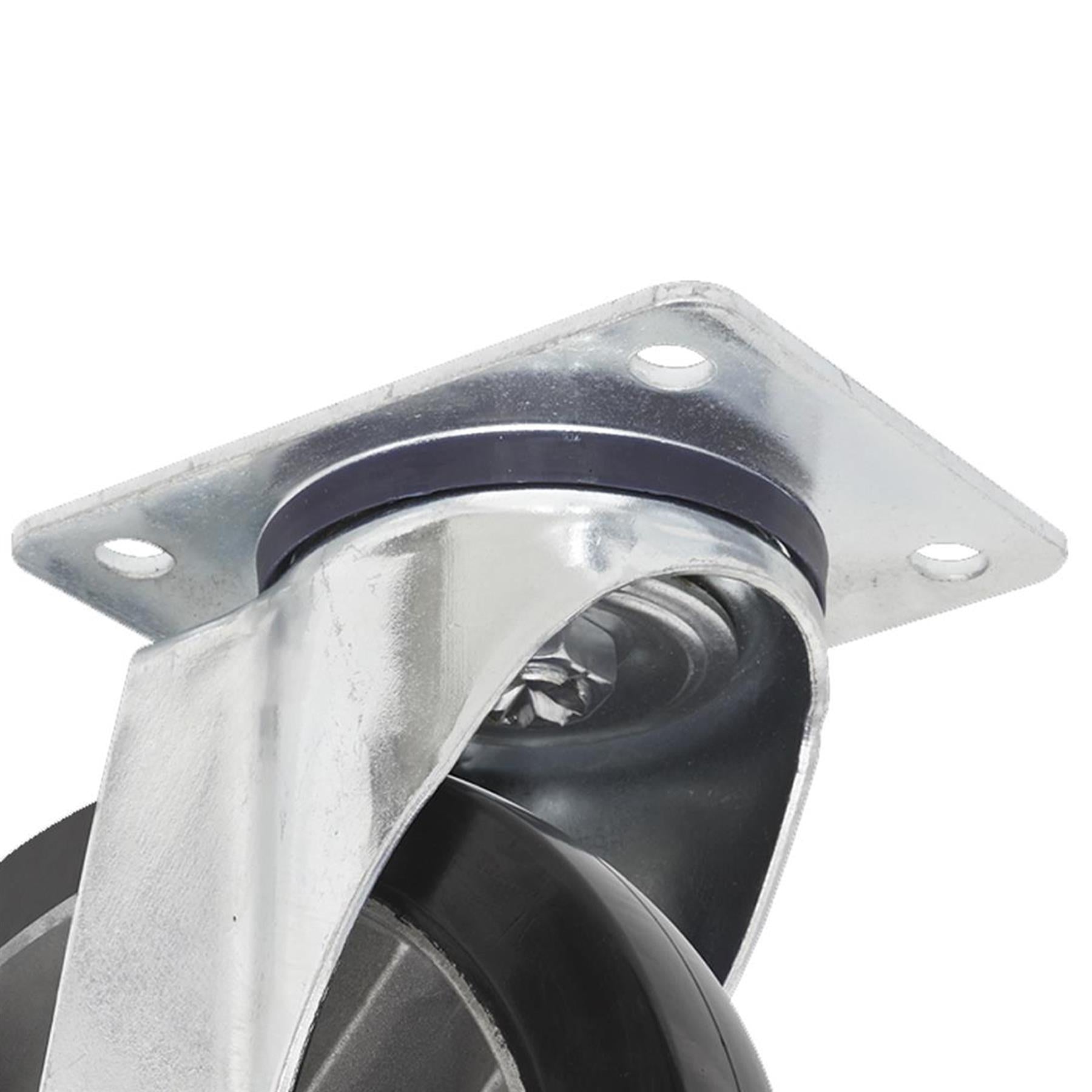 Sealey Heavy-Duty Rubber Swivel Castor Wheel 125mm