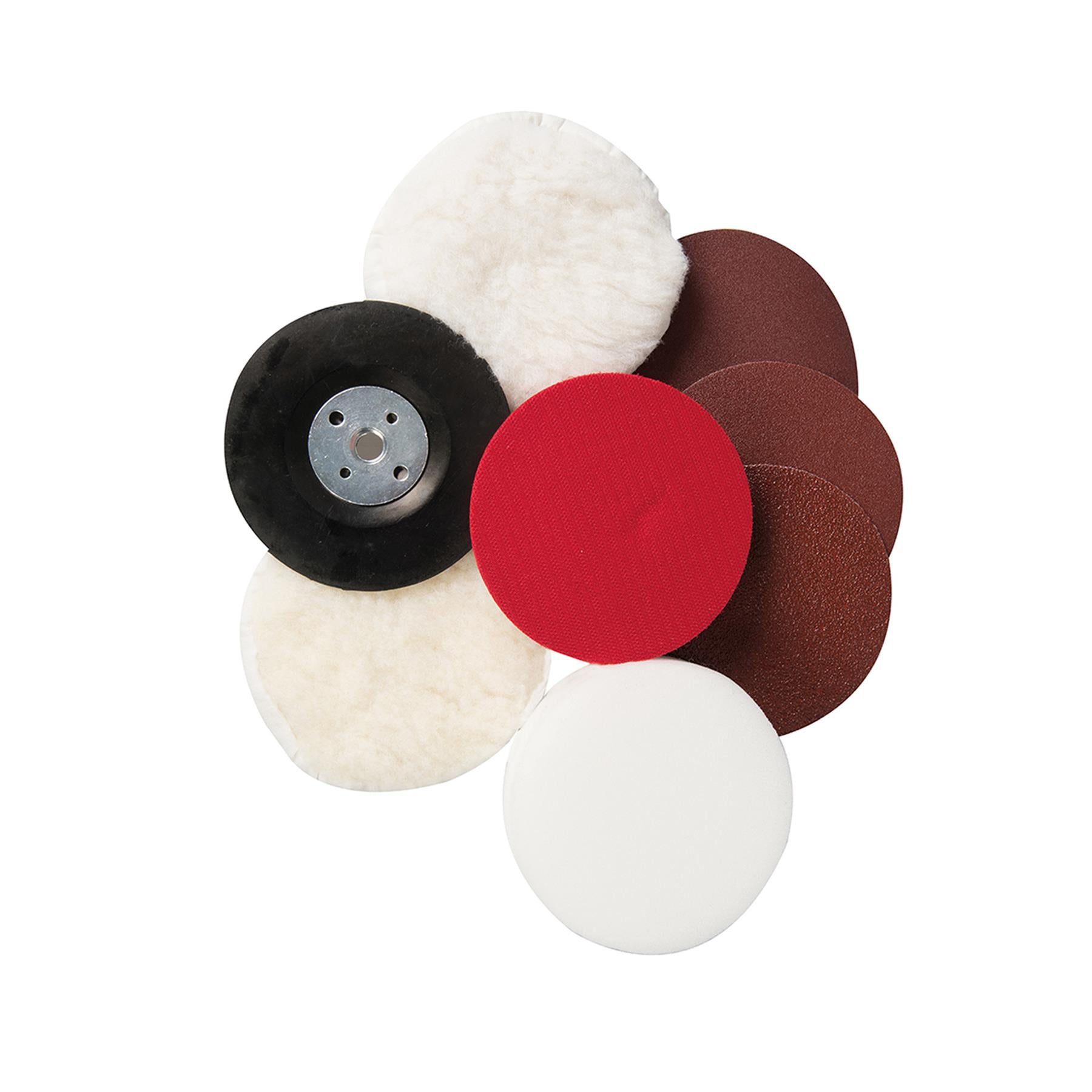 8Pc Sanding & Polishing Kit Fits 115mm Angle Grinders Polish Buffing Buffer