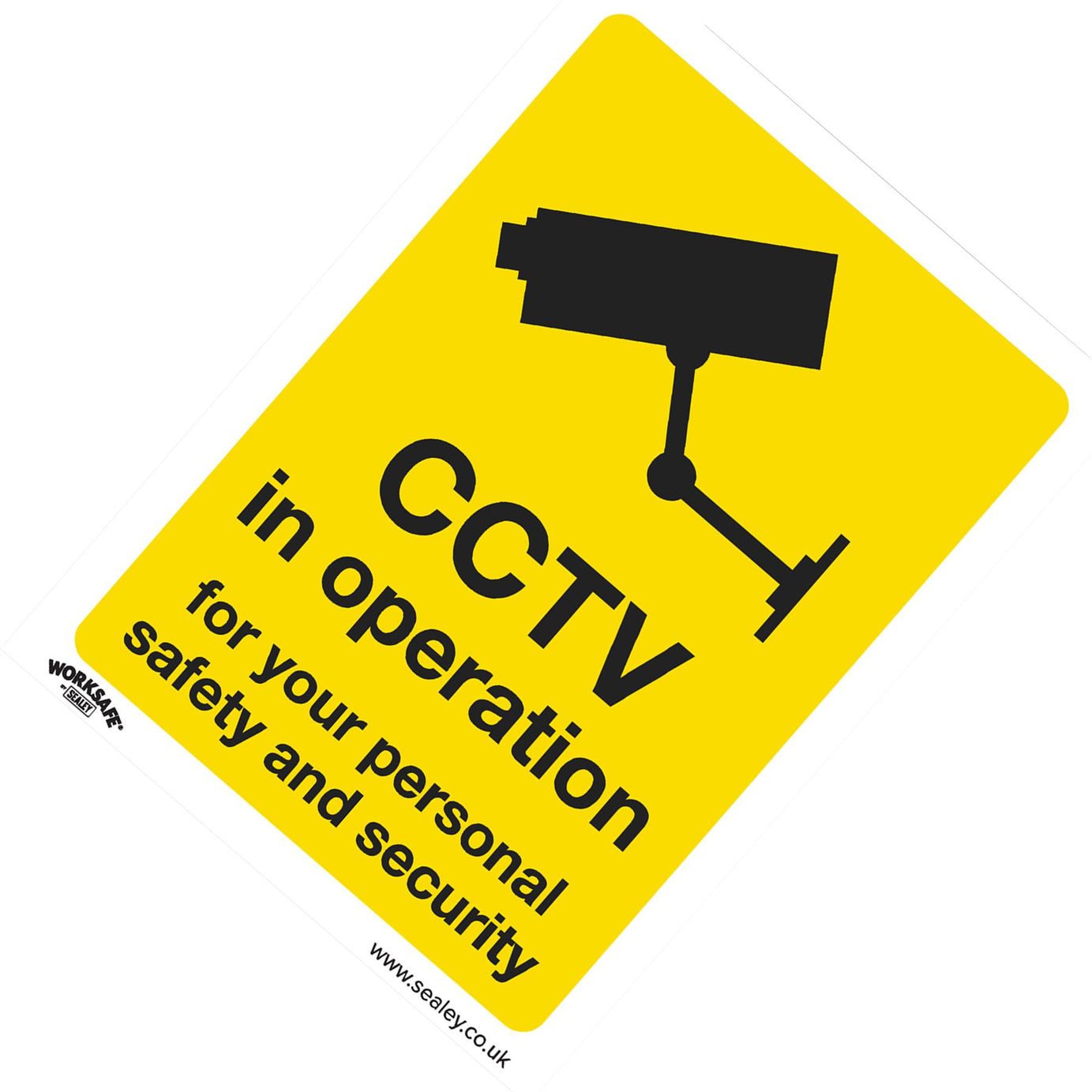 Sealey Safety Sign - CCTV - Self-Adhesive Vinyl - Pack of 10