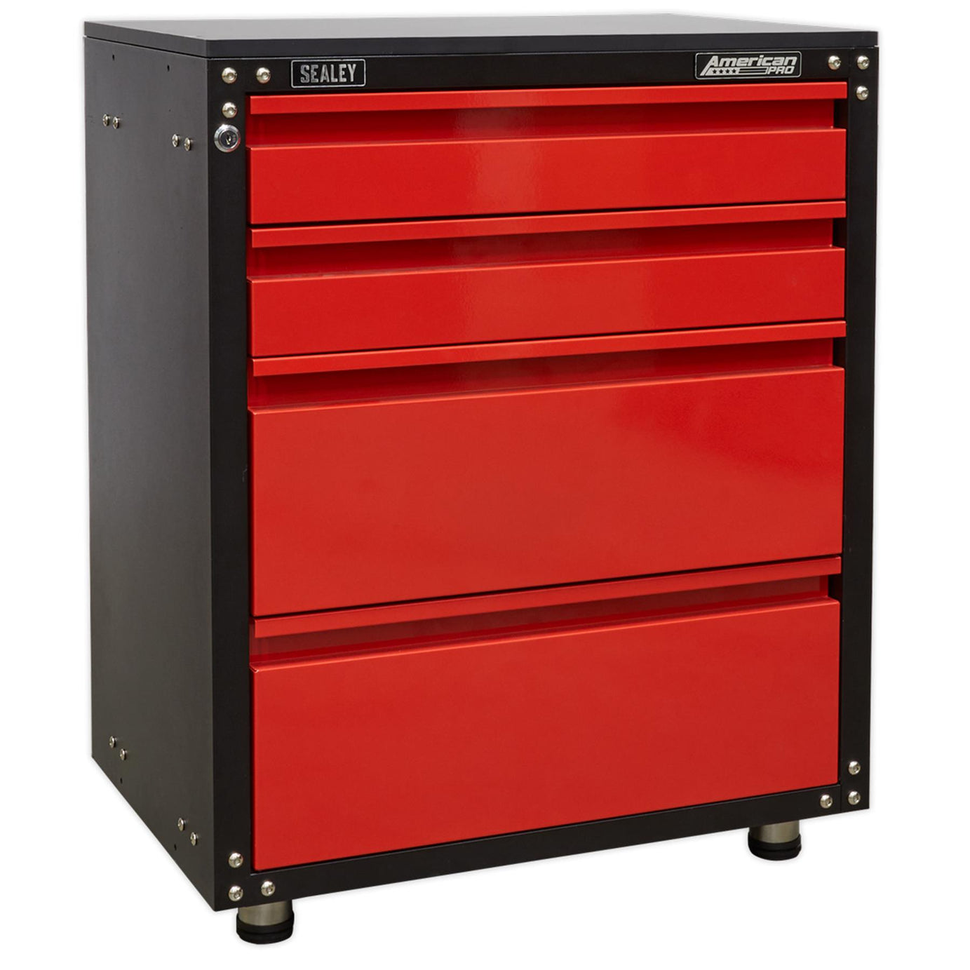 Sealey American Pro 3.3m Storage System supplied with a lock and two keys.