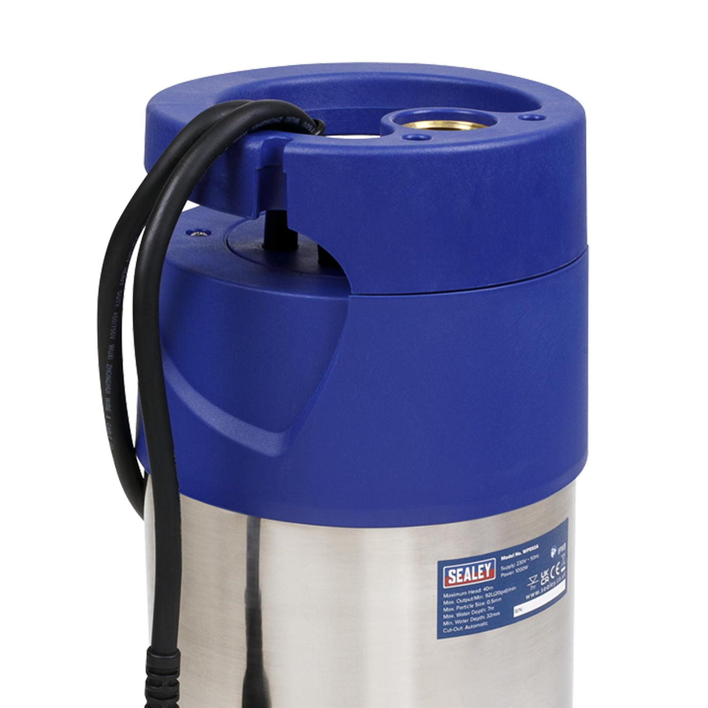 Submersible S/Less Water Pump Auto 92L/min 40m Head 230V Sealey