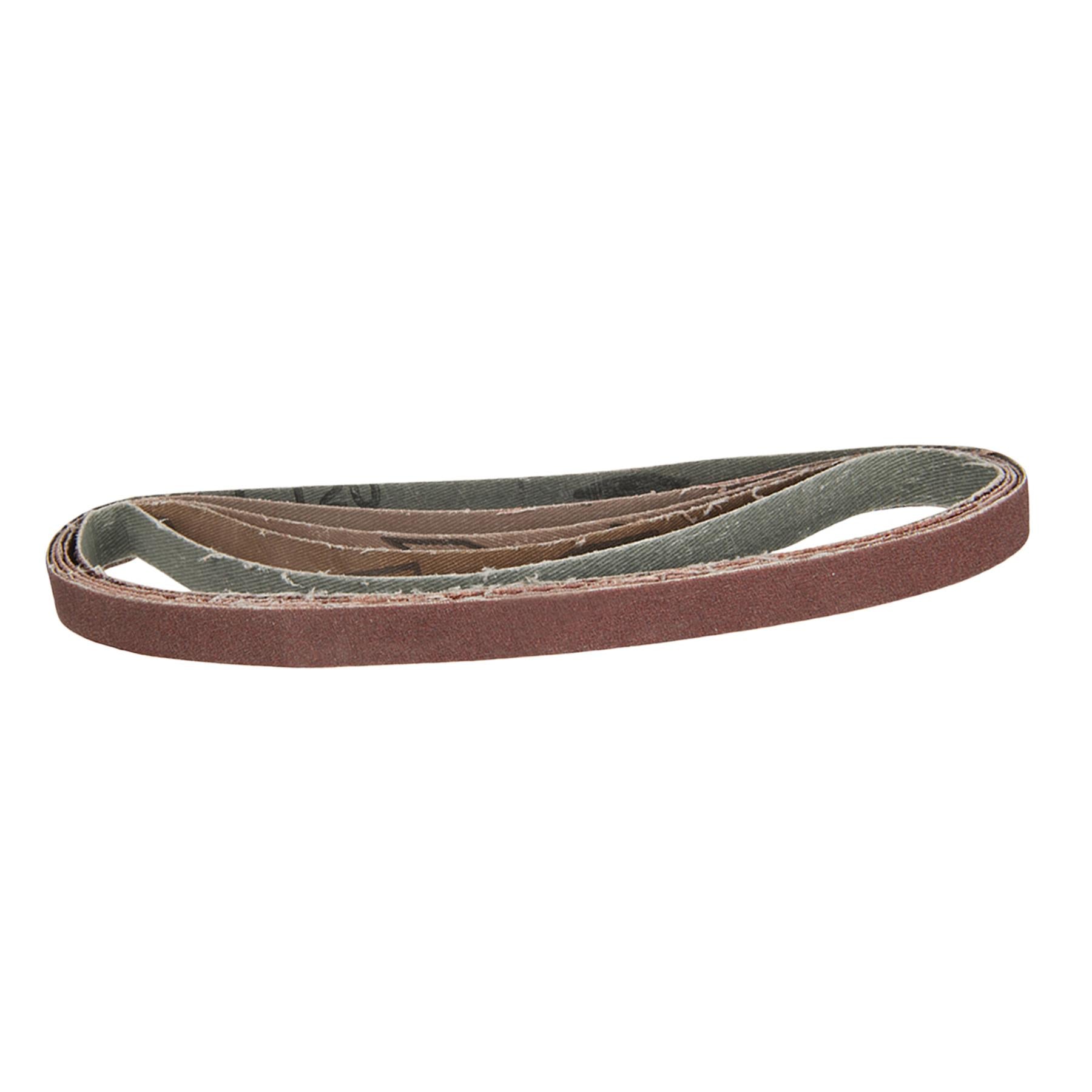 Sanding Belts 13 x 457mm 40 60 80x2 120G Mix Grits for use with Power Files 5Pk