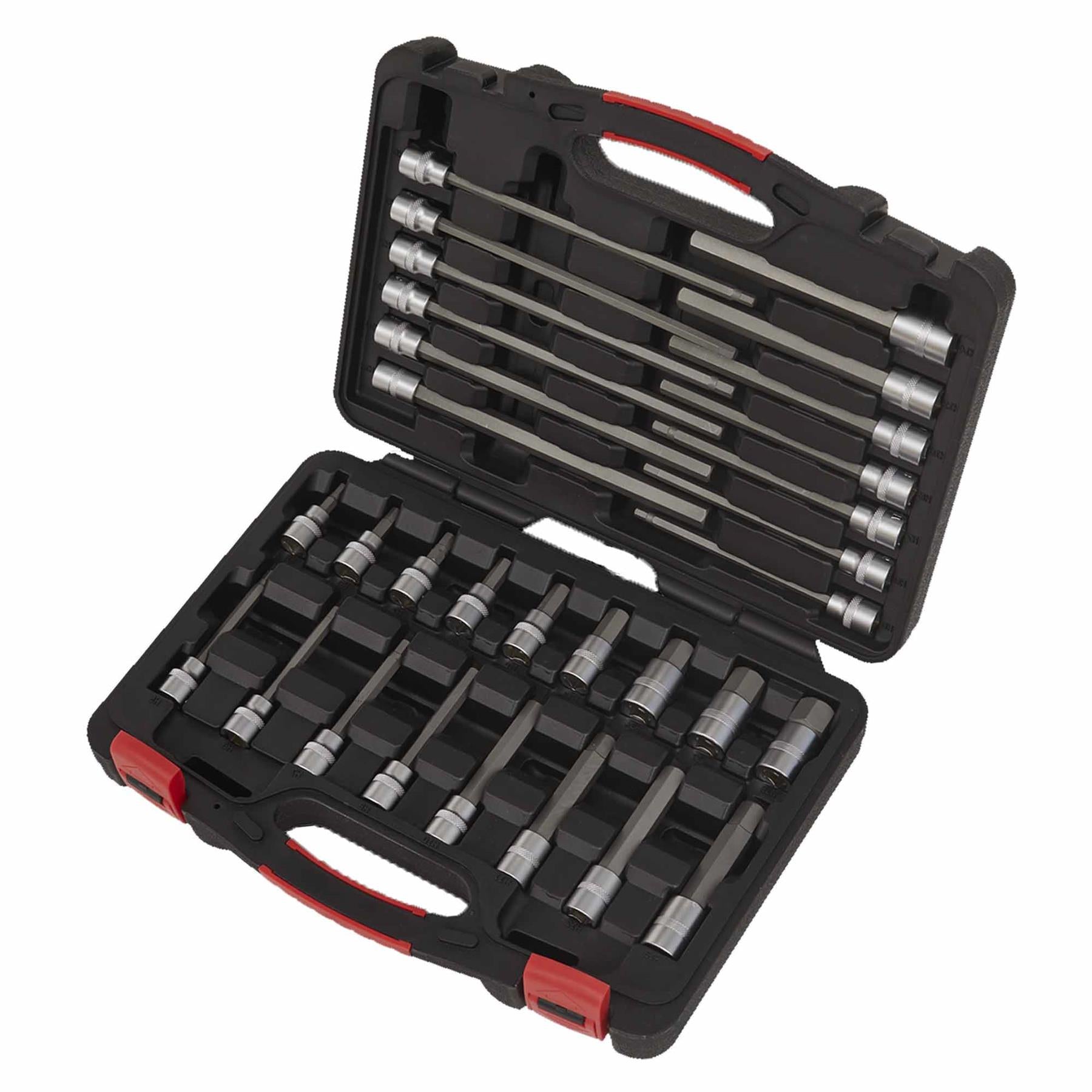 Sealey Spline Socket Bit Set 26pc 3/8"Sq Drive - Platinum Series