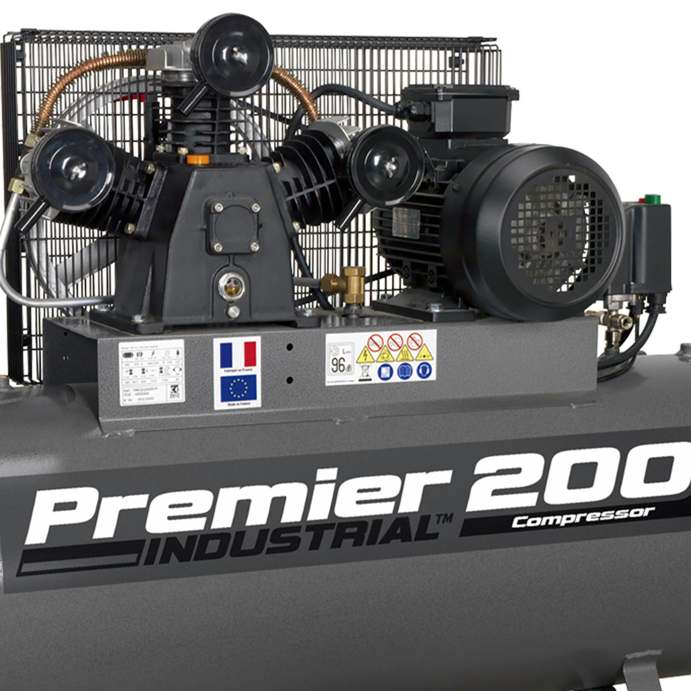 Sealey Compressor 200L Belt Drive 5.5hp 3ph Triple cylinder pump