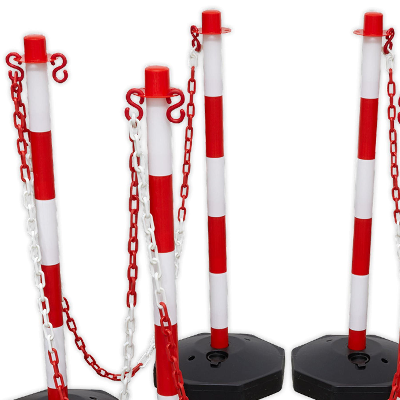 Sealey Red/White Post & Chain Kit 25m RWSBKIT