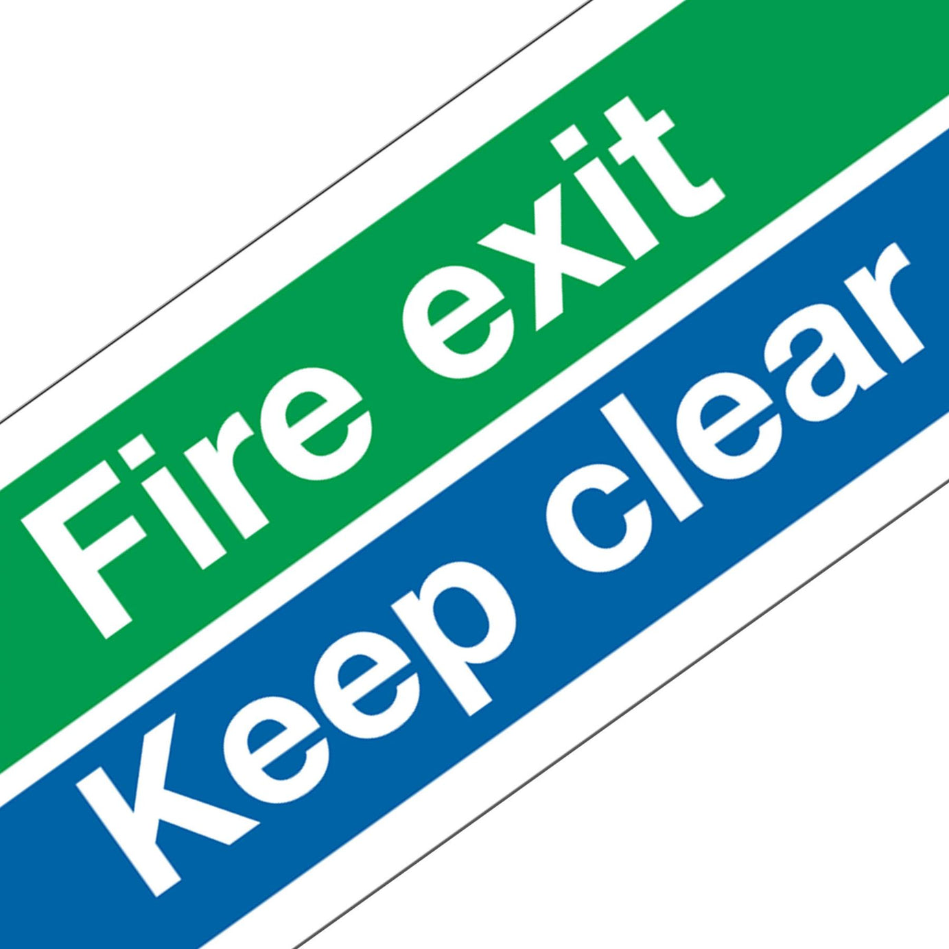Safe Conditions Safety Sign - Fire Exit Keep Clear - Rigid Plastic