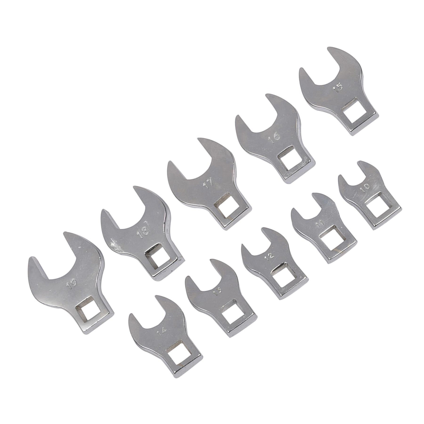 10-19mm Crows Foot Spanner Set 10pce Supplied In A Plastic Storage