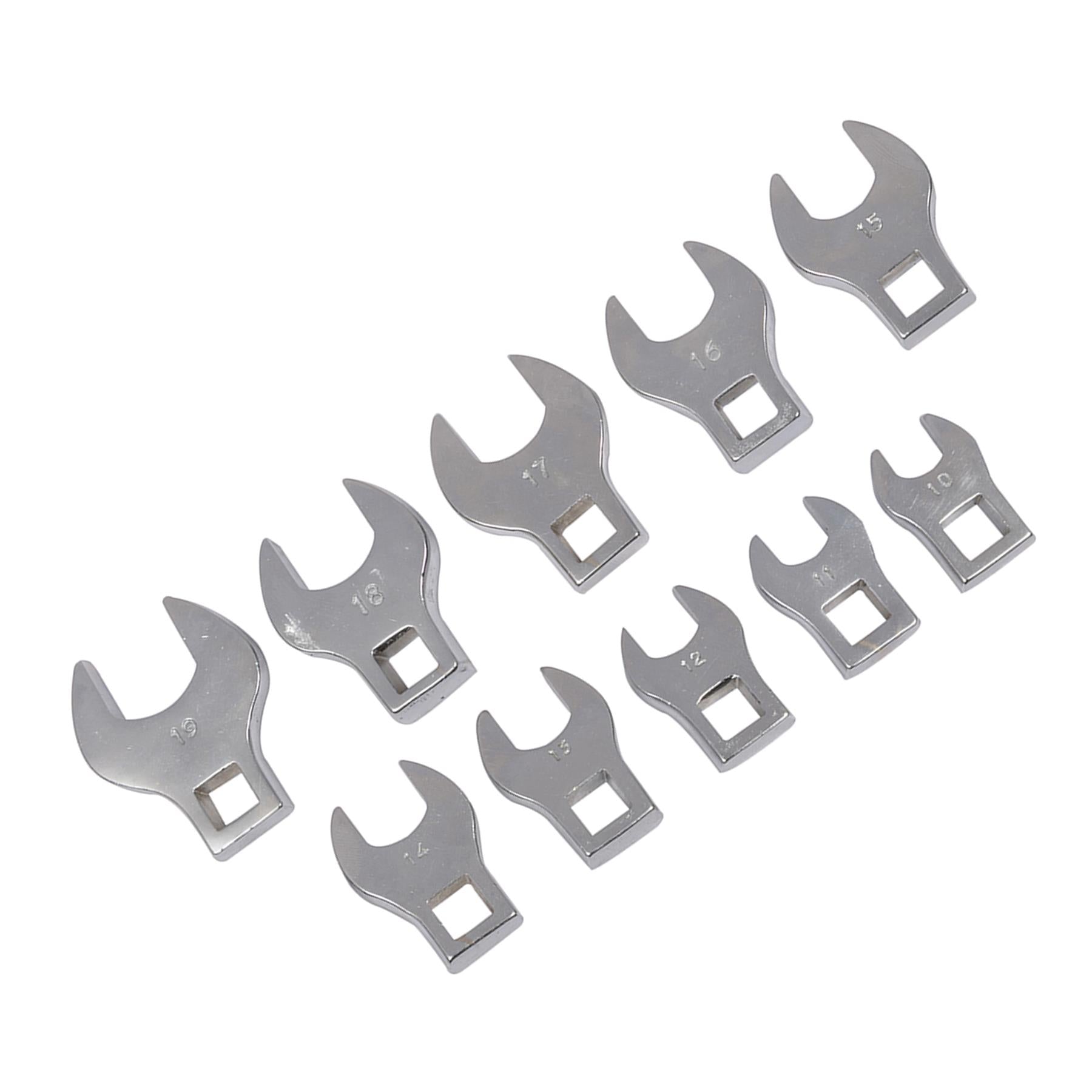 10-19mm Crows Foot Spanner Set 10pce Supplied In A Plastic Storage