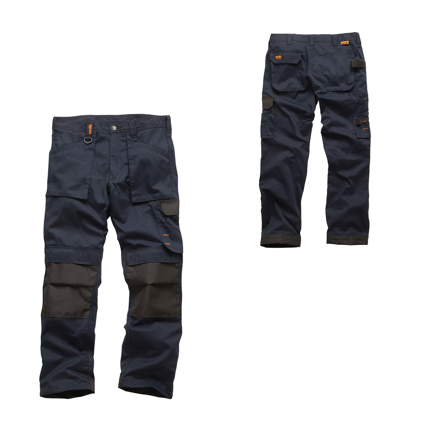 Scruffs Worker Trousers | Trade Hard Wearing Work Trousers NAVY (32S)