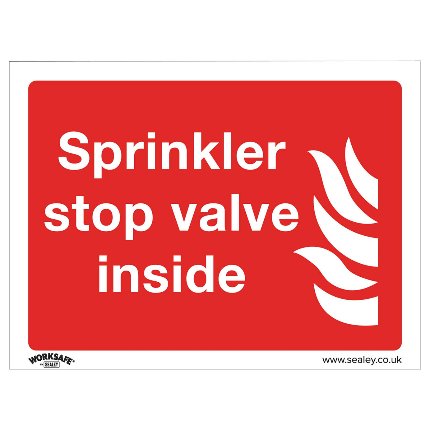 Safe Conditions Safety Sign - Sprinkler Stop Valve - Self-Adhesive Vinyl