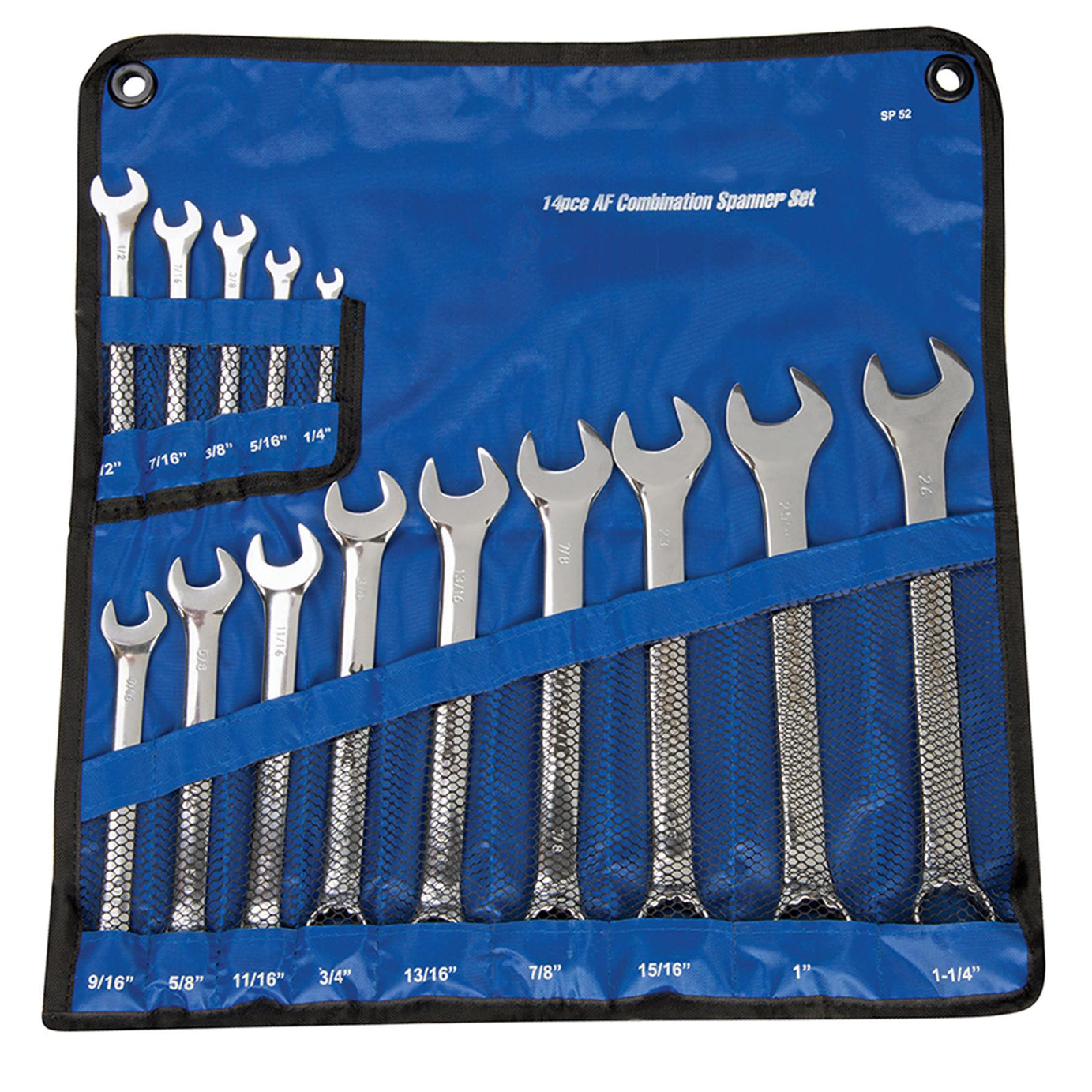 14Pce Combination Spanner Set 1/4 - 1-1/4" High Quality Fully Polished Finish